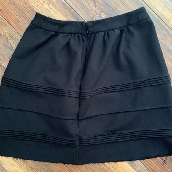 Madewell Silhouette Black Skirt Pleated Raw Hem Size Extra Small - Picture 6 of 14